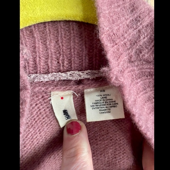 NEW ANTHROPOLOGIE MOTH BRAND STRETCH 💯% WOOL SCALLOPED SHRUG CROP SWEATER XS - Picture 7 of 8